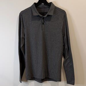 lululemon athletica Men's Long-Sleeve Polo — Charcoal